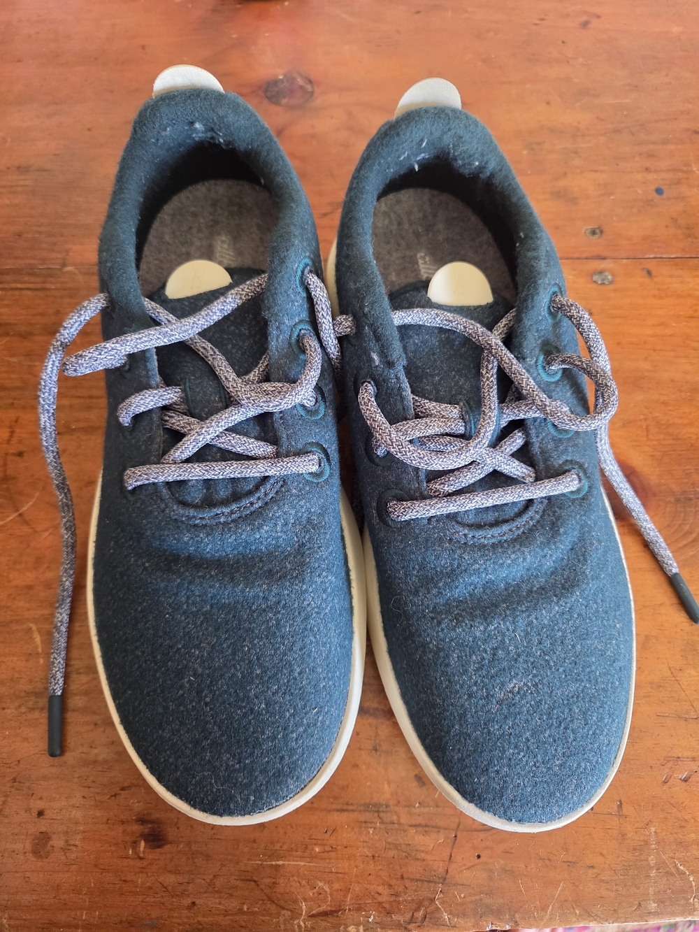 Allbirds Blue Lace-Up Merino Wool Sneakers
